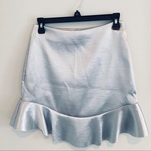 Metallic mini skirt!